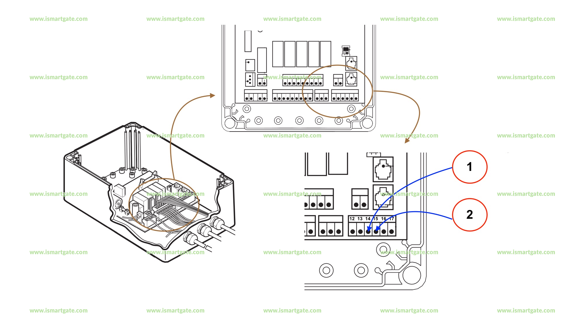 Wiring diagram for Marantec Comfort 500S